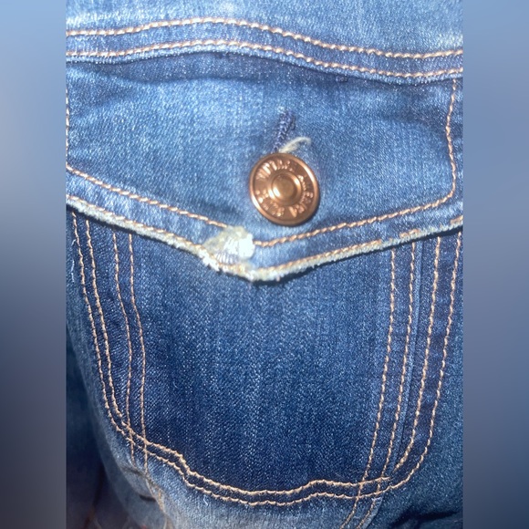 Plus size patchwork Jean jacket. 3x - Picture 6 of 10